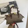 Bolso de Mano Retro de Color Sólido Estilo Coreano de Nicho El Más Nuevo 2026 Moda Melamina Bolso Tipo Concha Elegante Bolso de Hombro Único Cruzado