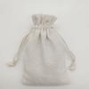 Bolsa de Algodón y Lino con Cordón, Bolsa de Tela Blanca con Bordes Dobladillos, Bolsa de Algodón en Blanco, Bolsa de Regalo para Guardar Dulces y Joyas