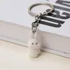 Chaveiro Pingente Coelho Tridimensional Desenho Animado Resina Flocado Pingente Chaveiro de Carro Enfeites de Bolsa Atacado