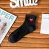 Calcetines de Oso Polar para Hombre, Nueva Colección Primavera/Verano, Calcetines Cortos Bordados de Dibujos Animados Shawn Yue, Calcetines Tobilleros de Algodón Negros y Blancos Deportivos de Moda Coreana