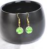 Aretes frescos directos de fábrica elegantes aretes de gota de flor de durazno rosa natural gancho para la oreja joyería de Jingdezhen estilo flor seca