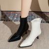 Botas de Cano Curto Apontadas Femininas 2024 Novas Super Quentes Botas Femininas Outono e Inverno Salto Fino Botas Finas Salto Alto Botas de Cano Curto Botas de Moda