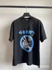 Erd Melancólico Rico Segunda Generación Estampado de Letras Viejo Holgado Retro Vintage Camiseta de Manga Corta para Hombre y Mujer Tendencia Verano
