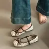 Zapatos Mary Jane Florales Estilo Bosque para Mujer 2026 Primavera Nuevos Estilo Ballet Versátiles de Correa Única Boca Baja Planos