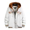 Otoño e invierno Nuevo abrigo grande de moda holgado con forro polar chaqueta juvenil Pu Shuai casual todo-partido ropa de calle a la moda