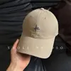 Gorra de Béisbol Bordada con Estrella de Cuatro Puntas Estilo Retro Americano para Mujer, Gorra con Visera Estilo Coreano para Cabezas Grandes, Gorra de Pico Estilo Calle para Adelgazar el Rostro para Hombre