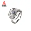 Anel Exagerado de Prata de Lei S925 com Zircônia Feminino Ins Moda Europeia e Americana Nova Joia Presente Fábrica Atacado