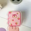 Clipe PP Urso Morango, clipe para recados, clipe de vedação, clipe de alta qualidade, clipe de papel multiuso de pé para estudantes