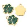 Liga Colorida Pingente de Pegada de Cachorro com Gotejamento de Óleo Tag de Gato com Glitter Pingente de Joia de Garra de Urso Feito à Mão DIY