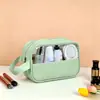 Bolsa de Cosméticos de Viagem PVC Transparente Portátil Impermeável Necessaire Cosméticos Portátil Bolsa de Armazenamento de Grande Capacidade