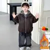 Ropa de Invierno para Niños Chaqueta con Forro Polar Chaqueta de Cuero 2026 Nueva Chaqueta Gruesa de Algodón para Niño Abrigo de Algodón Cálido para Bebé