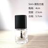 Botella de Vidrio Transparente Redonda Cuadrada para Esmalte de Uñas con Tapa Pincel 5Ml10Ml15Ml Sub-Botella Tapa Redonda Grande Botella Vacía