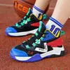Zapatos de Baloncesto para Niños Hebilla Giratoria Malla Adolescentes Zapatos Deportivos para Niños Zapatos para Niños Transpirables Zapatos de Entrenamiento para Exteriores para Niños