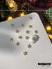 Enfeites de unha de floco de neve de natal, liga de ouro e prata, diamante, luz de flash requintada, ornamentos de armadura de luxo para uso no atacado