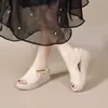 Sandalias de Plataforma con Suela Gruesa para Mujer 2026 Verano Uso Exterior Cuña Antideslizantes Chanclas de Suela Gruesa que Aumentan la Altura Suela Blanda Impermeables Plataforma Zapatos para Mujer
