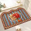 Alfombrilla de Diatomeas con Forma de Dibujo Animado para Baño, Entrada de Inodoro, Absorbente de Agua, Secado Rápido, Felpudo Antideslizante