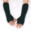 Nuevas mangas de acrílico para brazo de mujer, guantes de invierno alargados de medio dedo, mangas de lana tejida, gruesas y cálidas, mangas falsas
