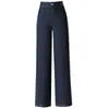 Primavera y verano 2001 nuevos pantalones vaqueros de nueve puntos, versión estrecha, ajustados, talla grande, pierna ancha, rectos, para mujer de mediana edad