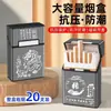 Paquete de 20 Estuches Magnéticos para Cigarrillos, Adecuado para Cajetillas Blandas y Duras, Resistente a la Presión y a la Humedad, Hecho de Aleación de Aluminio, Caja de Cigarrillos Portátil con Grabado