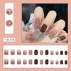 Xiaohongshu Douyin Unha Postiça Gel Jelly Estilo Diamante Manicure Estilo Puro Desejo Menina Gelo Transparente Removível Adesivos de Unha Prontos