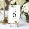 Tarjeta de Mesa Nombre Bosque Blanco Verde Estilo Amigos y Familiares Hombres y Mujeres Boda Compromiso Tarjeta de Mesa Número de Mesa Asiento Mesa Principal Metabo