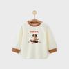 Camisetas de Primavera e Outono para Meninos e Meninas 2025 Novo Estilo Camisetas de Manga Longa para Meninos e Meninas Tops para Bebês Algodão Puro Classe A Desenho Animado Fofo