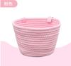 Cesta Grande para Bicicleta, Cesta para Muñeca de Cochecito, Cesta Delantera Tejida con Cuerda para Bicicleta Infantil, Decoración para Patinete