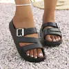 Sandalias Gruesas Tipo Birkenstock Transfronterizas para Mujer, Nueva Moda Verano 2026, Sandalias Planas Versátiles de Playa, Sandalias sin Cierre