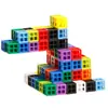 Bloques de Construcción Cubo Hueco de Seis Caras para Educación Temprana en Jardín de Infancia, Juguetes de Rompecabezas Plástico Creativos Estimulantes del Cerebro y Educativos para Niños
