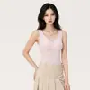 Chaleco térmico de Lyocell para mujer de otoño e invierno, cuello en V, sin costuras, control de abdomen, modelador corporal, ropa interior sin mangas, top de capa base, 270g