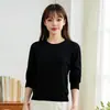 Suéter 100% Cachemir Puro Hengyuanxiang para Mujer, Cuello Redondo, Nuevo Estilo Otoño e Invierno 2025, Suéter de Cachemir Cálido y Lujoso para Mujer