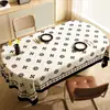Toalha de Mesa Oval Estilo Francês, Lavável, à Prova de Óleo, Impermeável, Luxo Leve, Toque de Alta Qualidade, Novo Modelo 2024, Toalha de Mesa para Ambiente