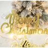 Tarjeta de Navidad en minúsculas con letras, decoración navideña, regalo, colgante para árbol de Navidad, Feliz Navidad en inglés.