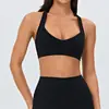 Sujetador Deportivo de Tirantes Cruzados para Mujer, Acolchado Extraíble, Sujetador de Yoga, para Correr, de Soporte, para Usar como Prenda Exterior, Sujetador de Fitness