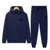 Conjunto de Dos Piezas de Sudaderas con Capucha de Manga Larga y Pantalones Deportivos Casuales para Hombre y Mujer, Transfronterizo para Primavera y Otoño, Amazon Europeo y Americano