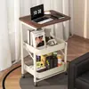 Estantería de almacenamiento con carrito pequeño móvil, mesita de noche, mesa auxiliar para sofá de sala de estar, mesa de centro, estante de almacenamiento para bocadillos