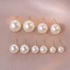 Brincos para Mulheres Estilo Japonês e Coreano Brincos de Pérola para Mulheres Estilo Hepburn Retrô Francês Brincos Simples e Modernos Brincos Populares