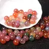 Cuentas sueltas de ágata de fuente de sal natural 7A, pulsera de cuentas redondas de cristal hecha a mano, accesorios tejidos, joyería al por mayor