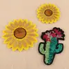 Lixin Etiqueta Bordada para Computadora Lentejuelas Girasol Cactus Zapatos y Sombreros Accesorios para Ropa Parche Parche Parche de Tela Bordada