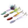 Señuelo Falso de Lentejuelas con Pluma Hengjia Popular Señuelo de Pesca de Lentejuelas Giratorias 3.5g Señuelo Falso Equipo de Pesca