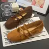 ~Sapatos Mary Jane de camurça estilo retrô para mulheres, 2026, com sola de borracha, design simples, antiderrapantes, tiras com fivela dupla, versáteis, confortáveis e casuais