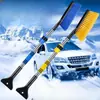 Pá de Neve para Carro Ferramenta de Remoção de Neve para Para-brisa de Carro Escova de Neve Retrátil Multifuncional Pá de Neve Retrátil Fácil de Usar