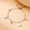 Moda Europeia e Americana Nicho Temperamento Alto Padrão Borboleta Pingente Decorativo Corrente de Aço Inoxidável Banhada a Ouro Pulseira