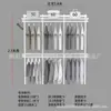 Armario metálico modular 1.1-2.5 m de ancho perchero abierto apartamento pequeño perchas dormitorio columna AA almacenamiento