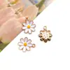 1 pingando pequeno daisy liga pingente acessórios girassol diy chaveiro brincos colar pingente