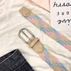 Cinturón sin Agujeros para Mujer, Versátil para Jeans, Hebilla de Pin Elástica Elástica, Cinturón de Tela Perezosa para Estudiantes, Cinturón Tejido de Lona