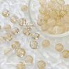Cuentas redondas retro transparentes con raya dorada, cuentas espaciadoras cuadradas antiguas, material para accesorios de aretes de joyería hechos a mano DIY