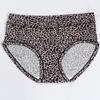 Roupa Íntima Feminina Plus Size Estilo Europeu e Americano, Calcinha Sexy com Estampa de Leopardo Cintura Média-Alta Não Desbota Não Mancha