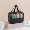 Necessaire Patchwork Translúcida, Bolsa de Cosméticos Transfronteiriça, Bolsa de Armazenamento de PVC para Necessaire Portátil à Prova d'Água de Grande Capacidade