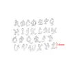 Pingente Floral de Aço Inoxidável 26 Letras Inglesas Cor de Aço Pingente DIY Brincos Simples Colar Pulseira Acessórios Atacado